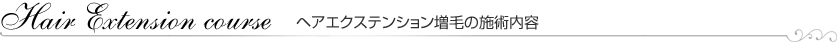 ヘアエクステンション増毛の施術内容