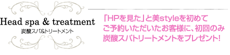 炭酸スパ＆トリートメント